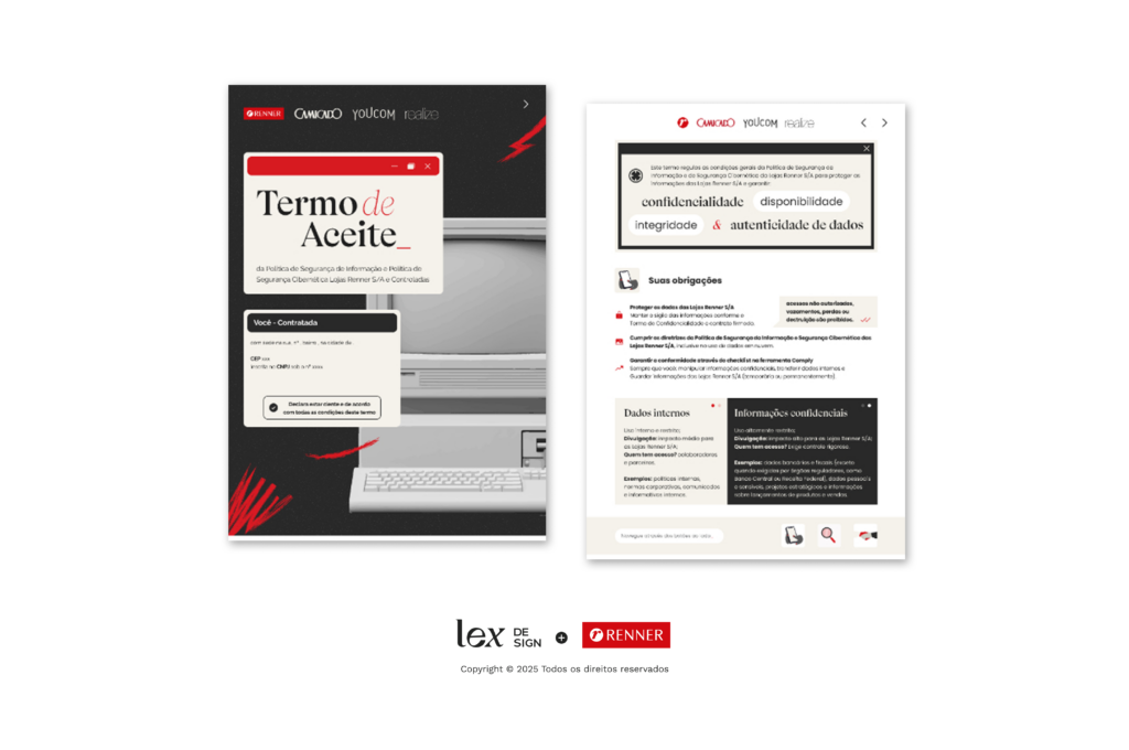 Termo redesenhado pela Lex Design, para a Renner